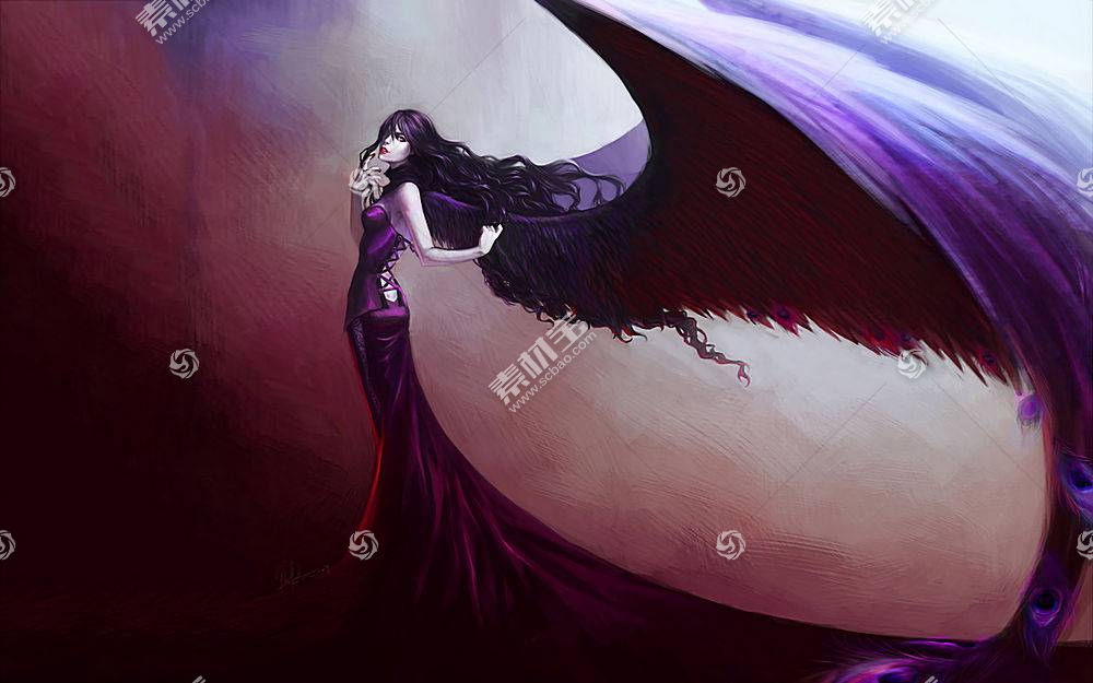 黑暗 天使 翅膀 紫色 壁纸高清壁纸图片下载 图片id 其它壁纸 高清壁纸 素材宝scbao Com