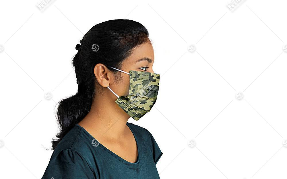 外国女性戴着口罩logo展示样机模板下载 图片id 服饰样机 样机素材 素材宝scbao Com
