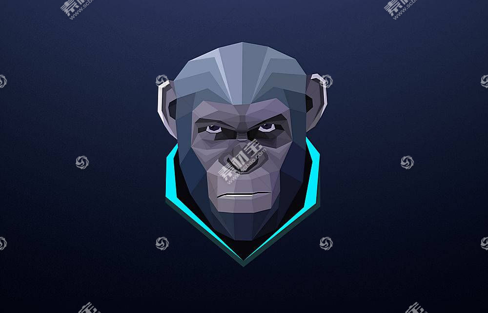 猿星球的黎明 抽象 类人猿 蓝色 黑暗 数字艺术 猴 动物 极简主义图片素材 图片id 动物植物 高清壁纸 淘图网taopic Com