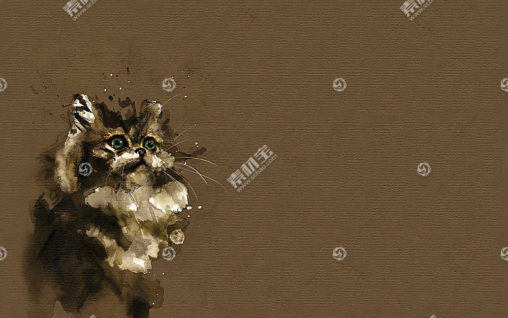 弗洛里安尼科尔 水彩 猫 绘画 艺术品 简单的背景 动物高清壁纸图片下载 图片id 动物植物 高清壁纸 素材宝scbao Com