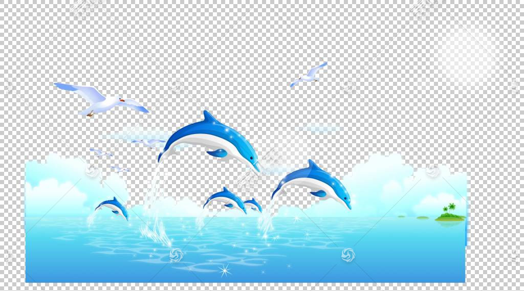 皇室海豚 海豚背景材料海png剪贴画蓝色 海洋哺乳动物 哺乳动物 免抠素材下载 图片id 动物元素 免抠素材 淘图网