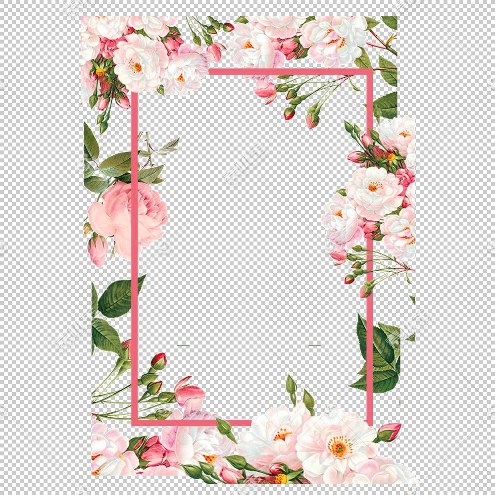 花 粉红色的花边框 粉红色和绿色花卉边框png剪贴画边框 框架 其免抠素材下载 图片id 免抠花卉 Png素材 素材宝
