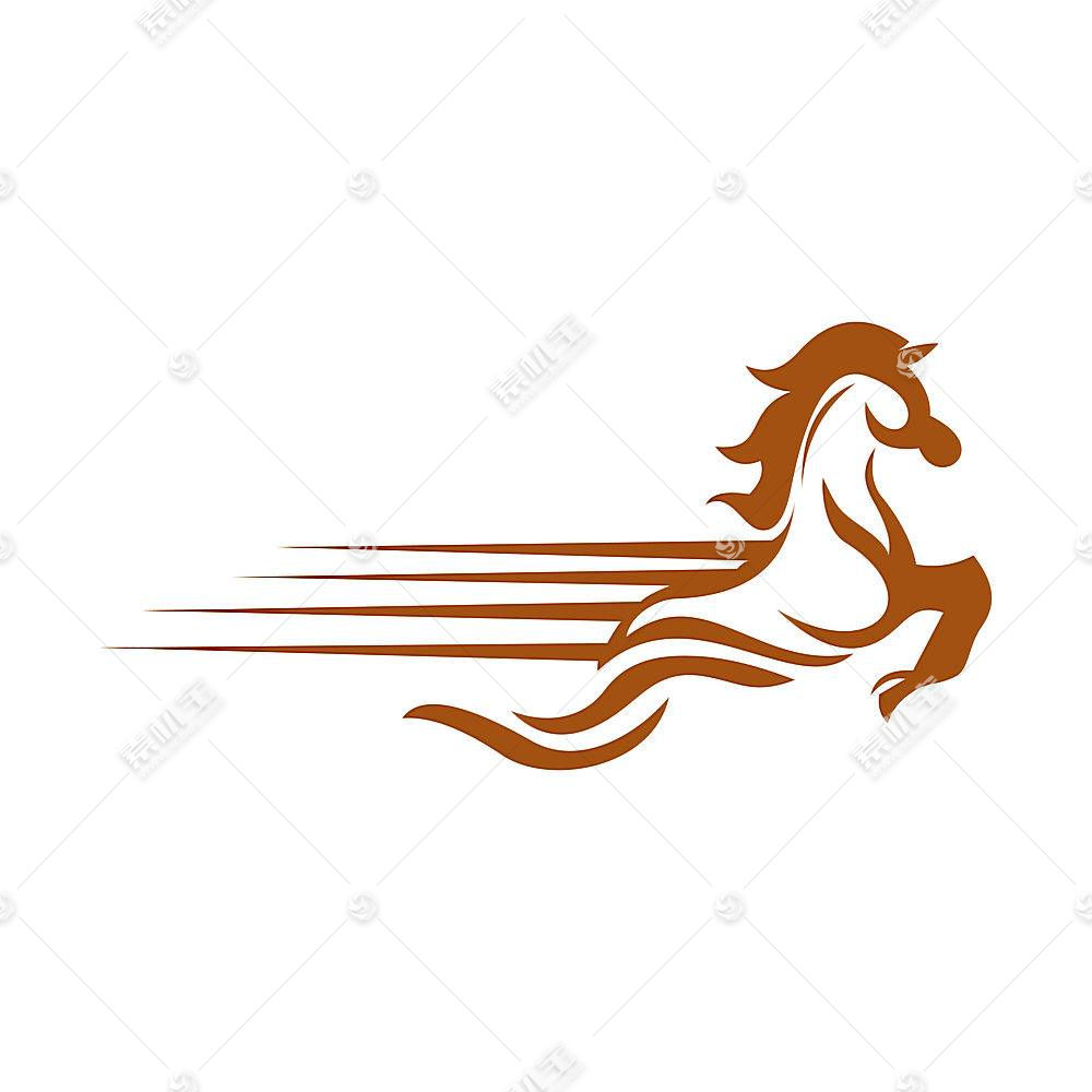 奔跑的马形象创意logo设计图片