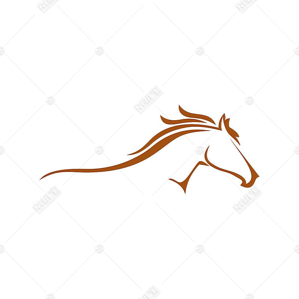 抽象马形象创意logo设计图片