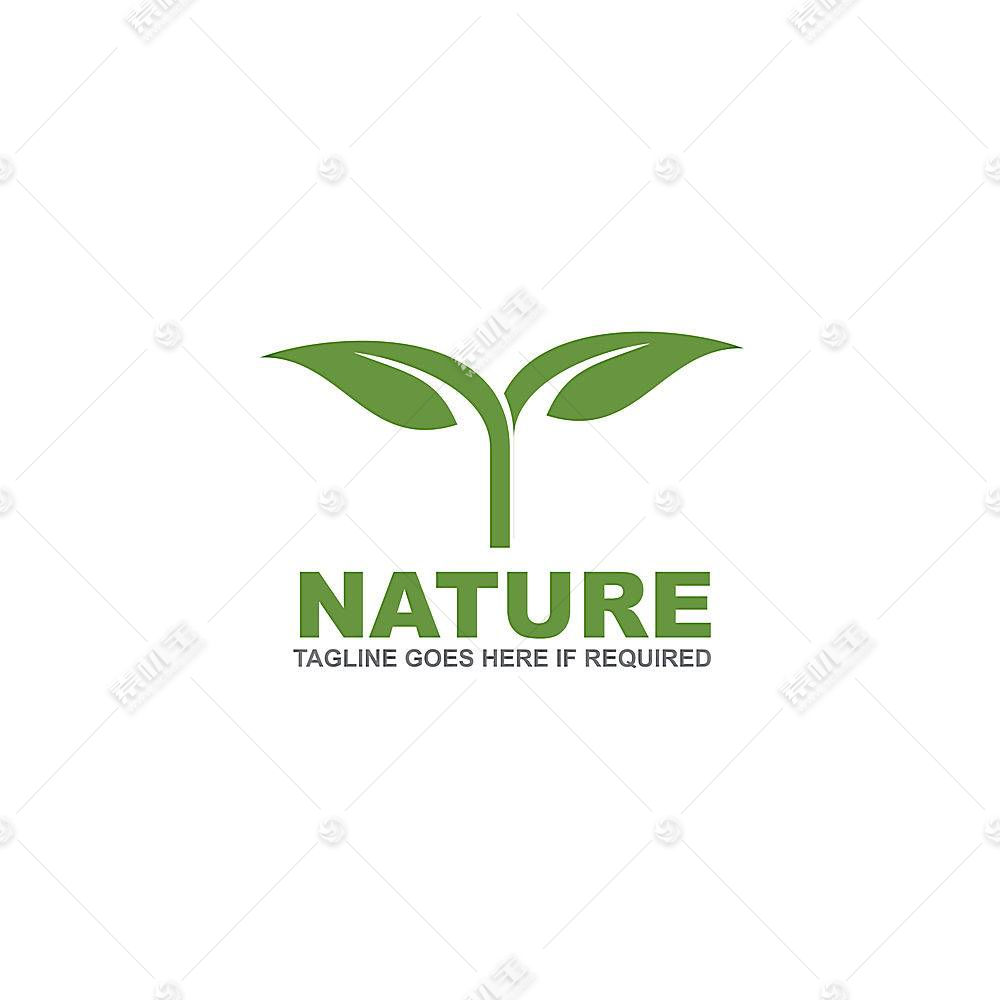 绿芽形象创意logo设计图片