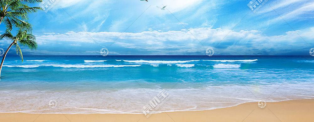 夏季海洋沙滩风景背景模板下载 图片id 自然景观 Psd分层素材 Psd素材 淘图网taopic Com
