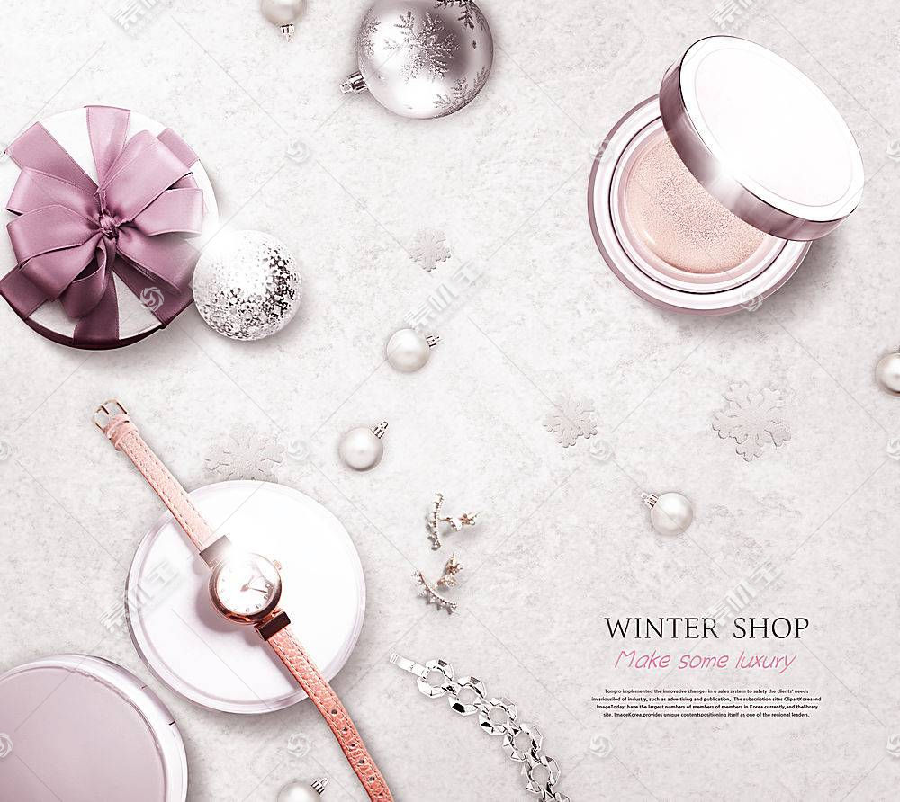 时尚简洁冬季购物主题装饰背景海报设计