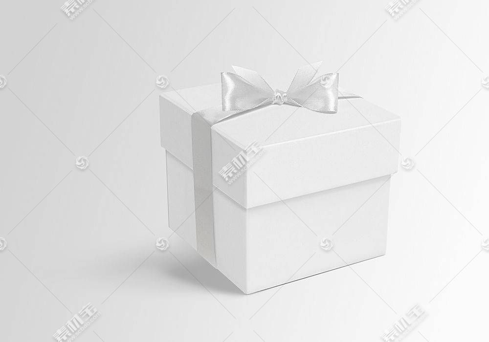 白色时尚简洁礼物盒子LOGO展示样机