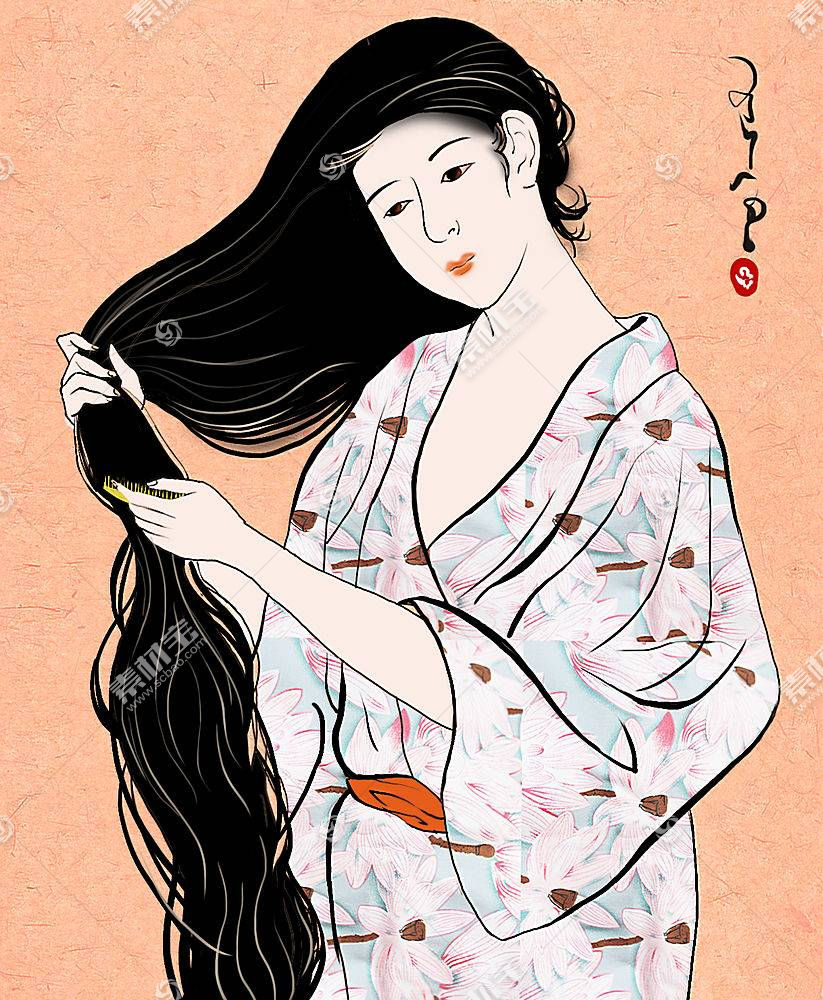 日本女性插画欣赏模板下载 图片id 书画文字 文化艺术 Psd素材 淘图网taopic Com
