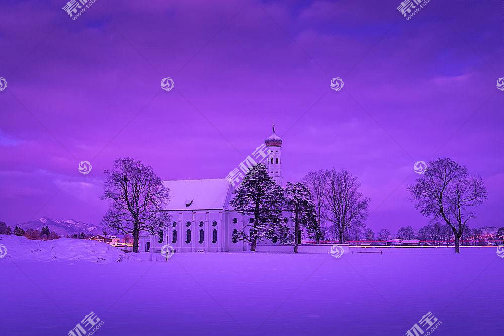 宗教的 教堂 教堂 冬天的 雪 紫色 壁纸 高清壁纸图片下载 图片id 其它壁纸 高清壁纸 素材宝scbao Com