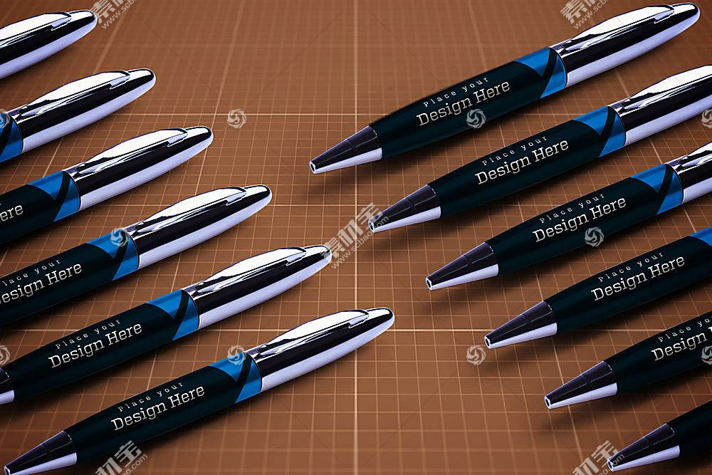 圆珠笔钢笔外观包装样机