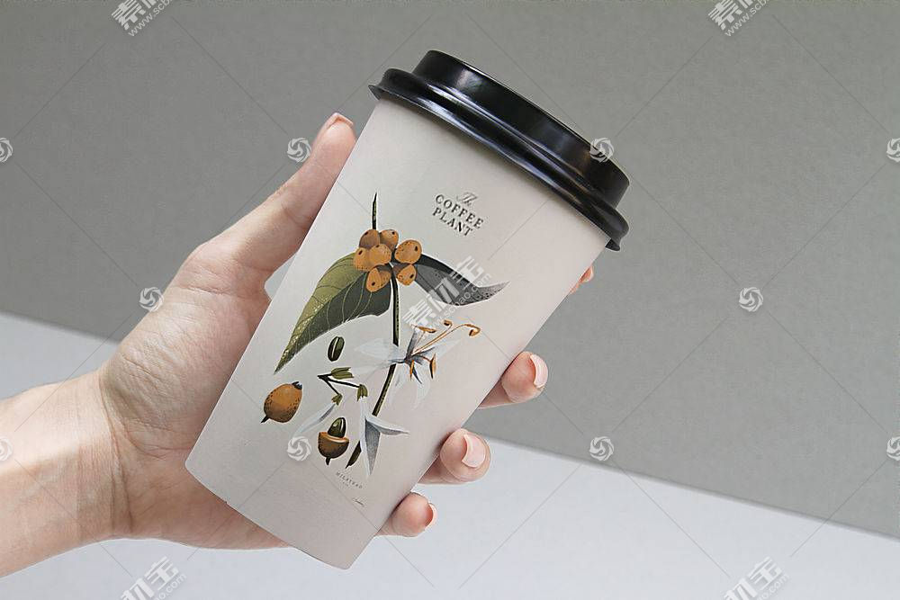 咖啡纸杯包装样机素材