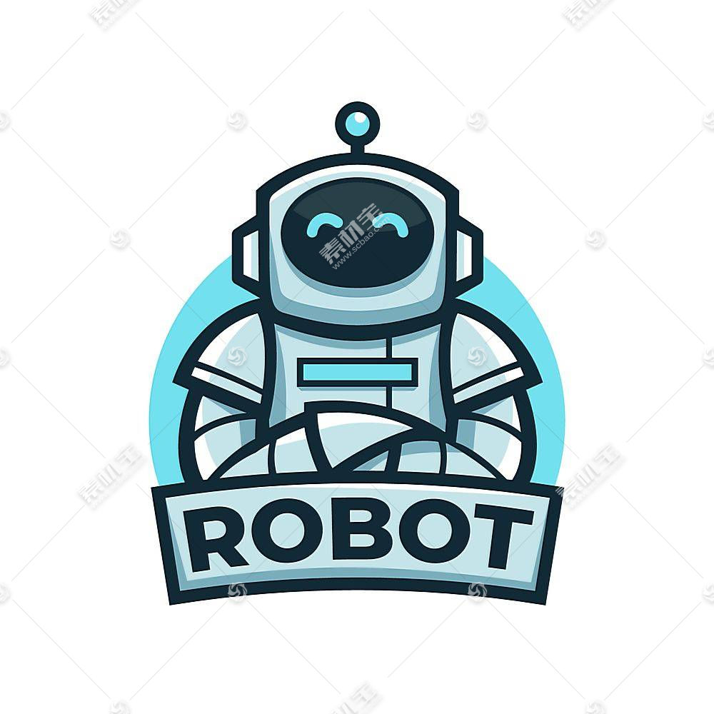 机器人logo设计矢量图图片