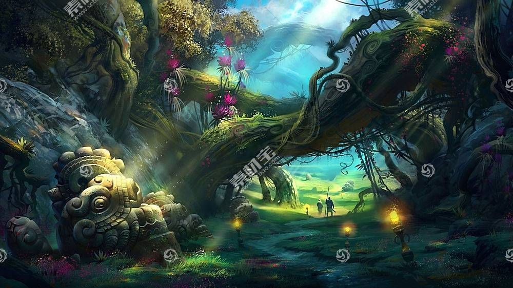 幻想 森林 艺术的 树 花 富有色彩的 壁纸 高清壁纸图片下载 图片id 其它壁纸 高清壁纸 素材宝scbao Com