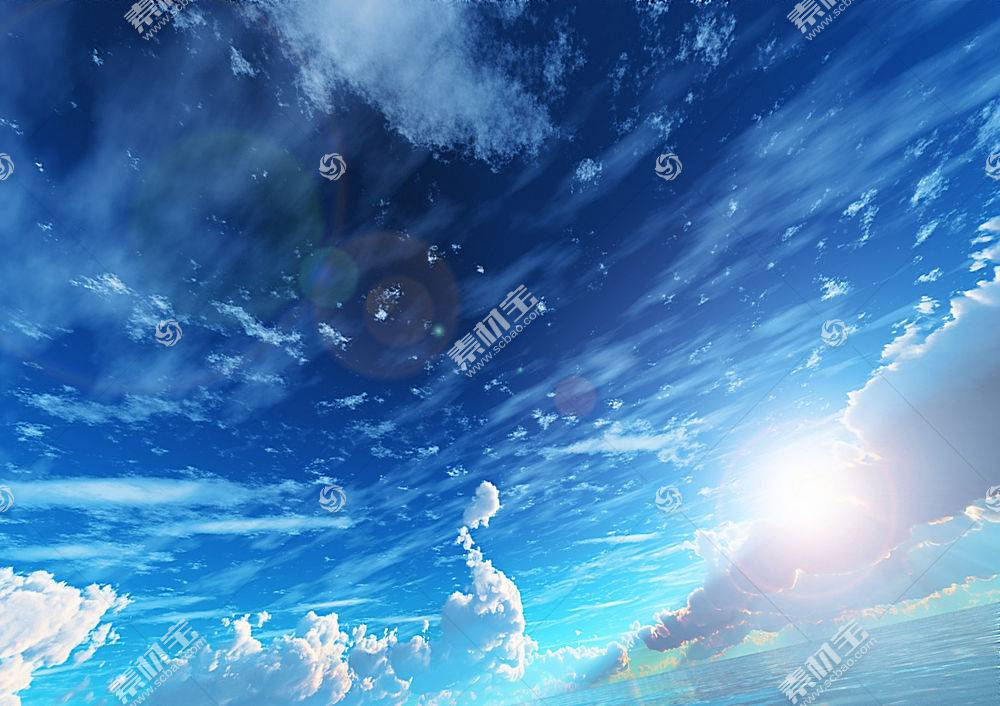 幻想 天空 云 太阳 灯光 海洋 海 蓝色 艺术的 壁纸 图片素材 图片id 其它壁纸 高清壁纸 淘图网taopic Com