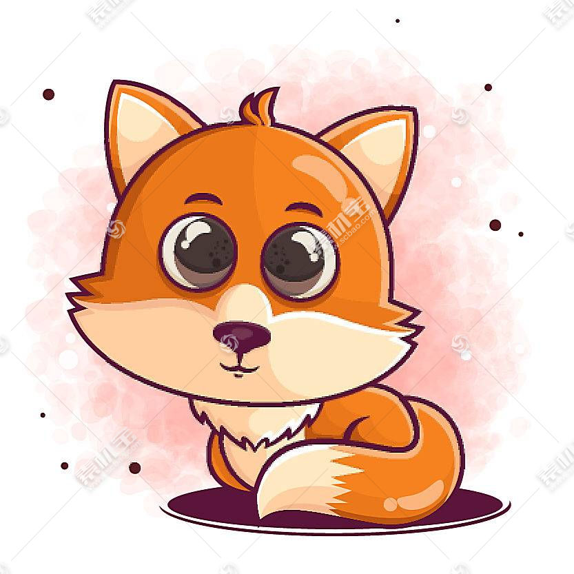 可爱的卡通狐狸矢量图片 图片id 陆地动物 生物世界 矢量素材 素材宝scbao Com