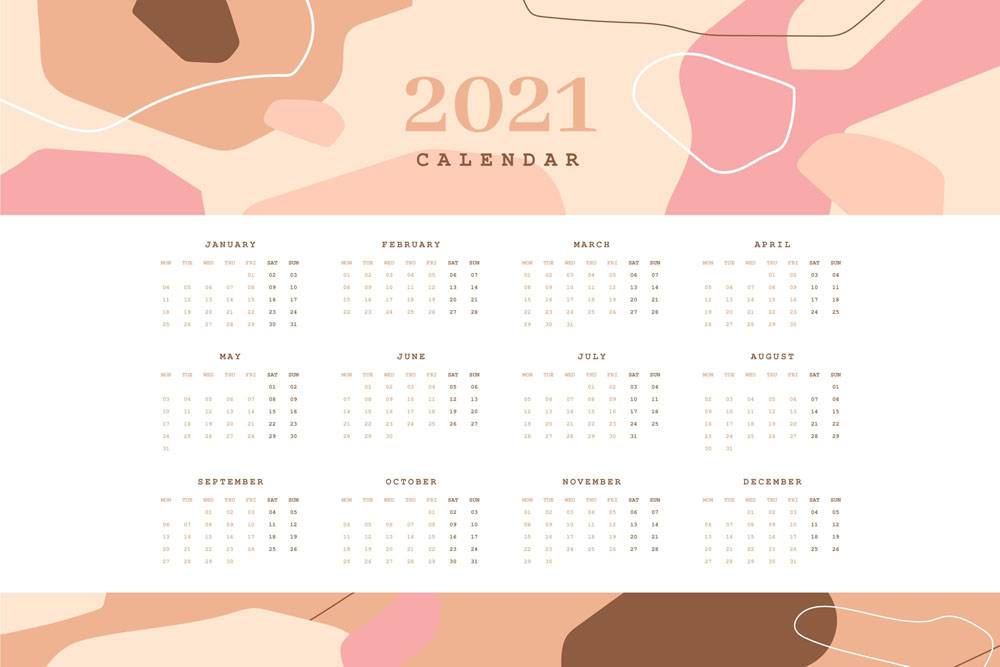 简约日历模板,日历模板免费下载,台历模板,年历,日历模板集合,2021年