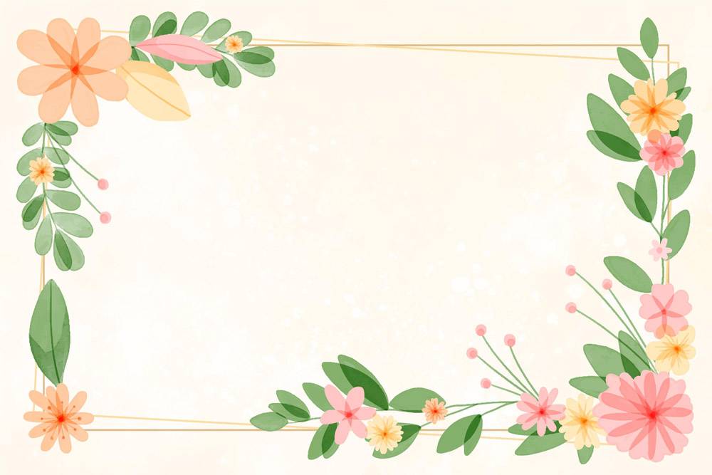 手绘水彩花卉背景_15858370